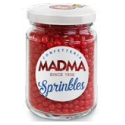 Sfere di zucchero rosso brillante, di diametro 4 mm, in barattolo da 90 g