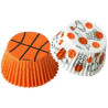 Set di 36 pirottini muffin Basket, da Decora, in carta con decori a tema gioco del basket di ø5xh3,2 cm Set di 36 pirottini muffin Basket, da Decora, in carta con decori a tema gioco del basket di ø5xh3,2 cm