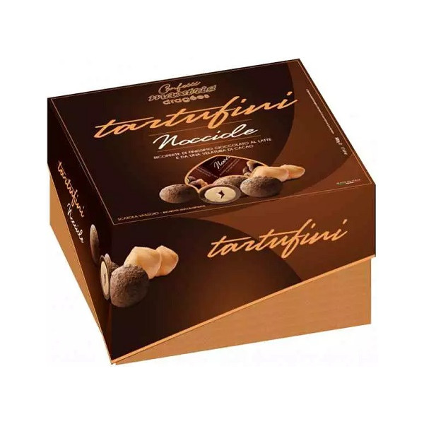 Vassoio Tartufini Nocciola Maxtris praline con nocciola e fondente Incartati singolarmente 500 g