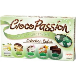 Ciocopassion selection color verde di Crispo da 1 Kg: confetti verde sfumati