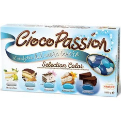 Ciocopassion selection color celeste di Crispo da 1 Kg: confetti celeste sfumati