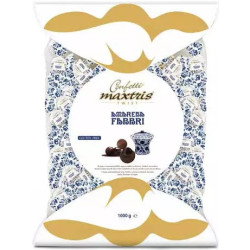 Busta Twist Fabbri 1 Kg: confetti con incarto Twist bianco Maxtris, con amarena e cioccolato fondente