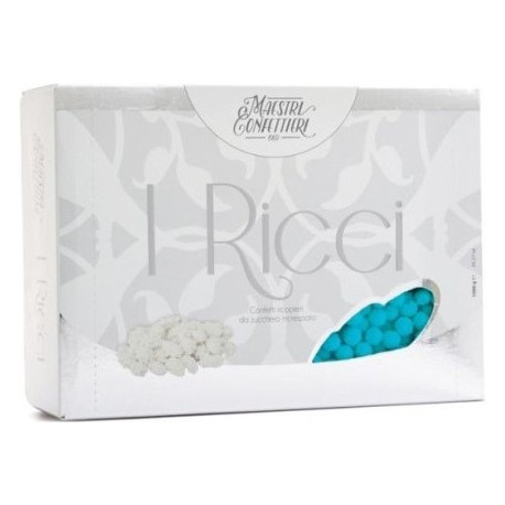 Confetti mimose o riccetti di zucchero celesti da Maxtris in confezione da 1 Kg Confetti mimose o riccetti di zucchero celesti da Maxtris in confezione da 1 Kg