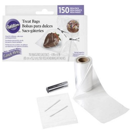 Set 150 sacchetti trasparenti master con laccetti, Sacchetti Party bustine trasparenti con laccetti da Wilton Set 150 sacchetti trasparenti master con laccetti, Sacchetti Party bustine trasparenti con laccetti da Wilton