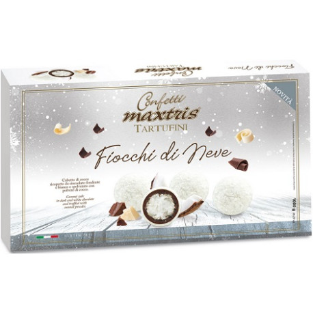 Praline Maxtris Tartufini Fiocchi di Neve in confezione da 500 g Praline Maxtris Tartufini Fiocchi di Neve in confezione da 500 g