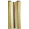 Set 12 Candeline Mezzo Stelo Oro: candele lunghe 6 cm colore oro da Wilton