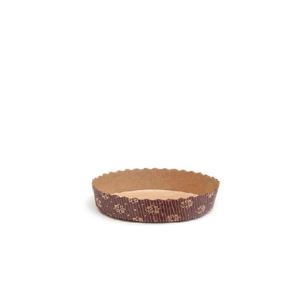 Stampo crostata in carta da forno marrone di ø10 cm per mini tortine da 60 g