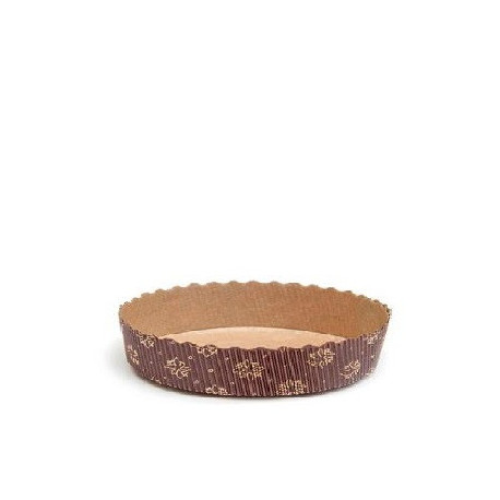 Stampo crostata in carta da forno marrone di ø10 cm per mini tortine da 60 g