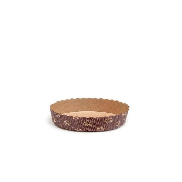 Stampo crostata in carta da forno marrone di ø15,5 cm per mini tortine da 100 g