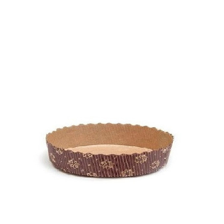 Stampo crostata in carta da forno marrone di ø15,5 cm per mini tortine da 100 g