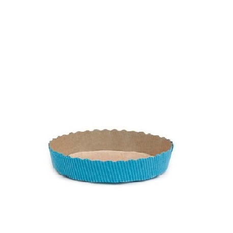 Stampo crostata in carta da forno blu di ø15,5 cm per torte da 300 g Stampo crostata in carta da forno blu di ø15,5 cm per torte da 300 g