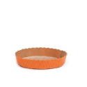 Stampo crostata in carta da forno arancione da 15,5 cm per mini tortine da 100 g