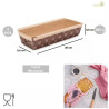 5 Stampi Plum Cake in carta da forno da 26 cm per torte da 500 g