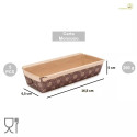 50 Stampi per plum cake da 250 g in carta da forno di dimensioni 16,5x6,5xh5 cm