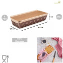 50 Stampi plum-cake in carta da forno da 16,5x6,5xh5 cm per torte da 250 g