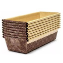 25 Stampi plum-cake in carta forno da 22,5x7xh6,5 cm per torte da 400 g
