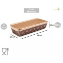 20 Stampi plum-cake in carta forno da 26x6,5xh5,5 cm per torte da 500 g