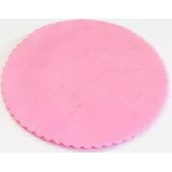 Velo Tulle Orlato Rosa in confezione da 50 veli di diametro 24 cm