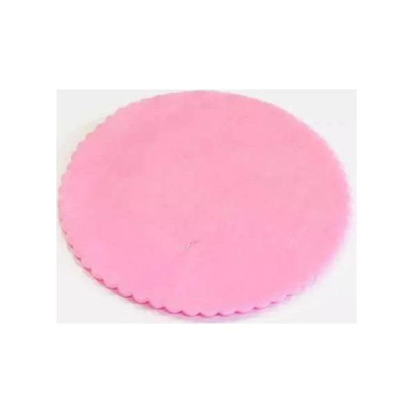 Velo Tulle Orlato Rosa in confezione da 50 veli di diametro 24 cm