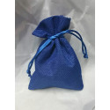 10 Sacchetti in Tela con tirante 12,5 x 9,5 cm Blu