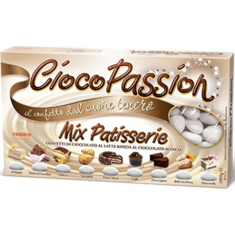 Ciocopassion Mix Patisserie Crispo 1Kg: confetti bianchi ai gusti assortiti dei dolci di pasticceria