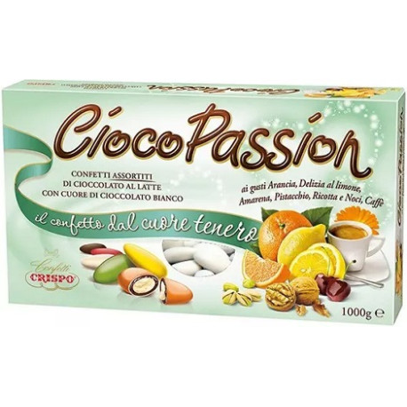 Confetti Ciocopassion Gusti Assortiti Bianchi in confezione da 1 Kg di Crispo Confetti Ciocopassion Gusti Assortiti Bianchi in confezione da 1 Kg di Crispo
