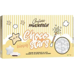 Maxtris Stelline Bianco da 500 g: stelline ripiene di cioccolato al latte