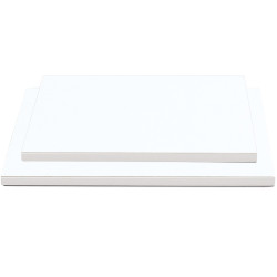 Base bianca per torta o vassoio sotto-torta rettangolare bianco, cakeboard bianco lato 30x40 cm o 60x40 cm ed altezza 1,2 cm