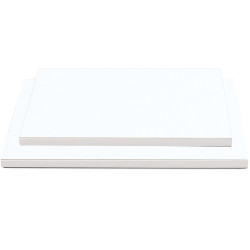 Base bianca per torta o vassoio sotto-torta rettangolare bianco, cakeboard bianco lato 30x40 cm o 60x40 cm ed altezza 1,2 cm