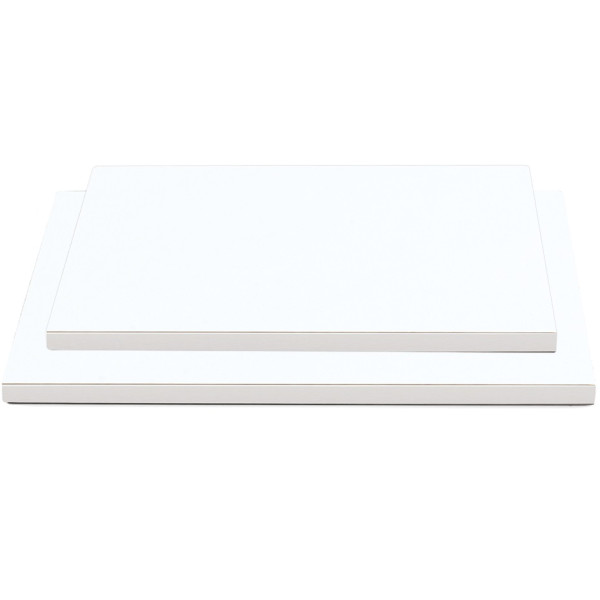 Base bianca per torta o vassoio sotto-torta rettangolare bianco, cakeboard bianco lato 30x40 cm o 60x40 cm ed altezza 1,2 cm