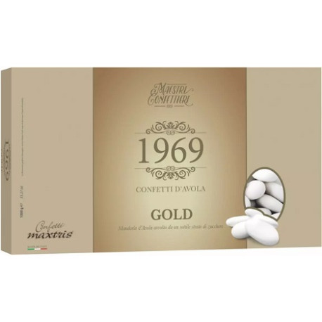 Confetti Maxtris Avola Gold Bianchi da 1 Kg Confetti Maxtris Avola Gold Bianchi da 1 Kg
