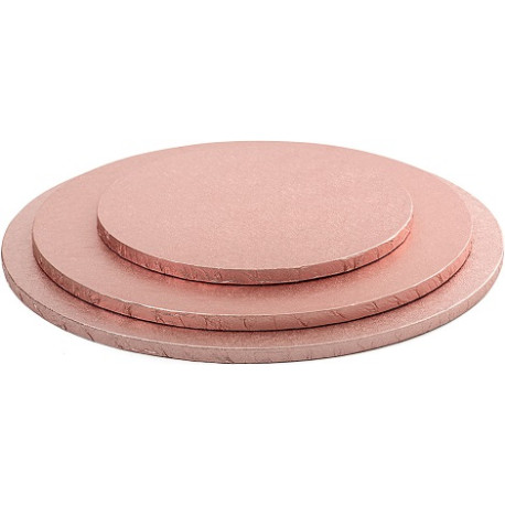 Da 25 a 40 cm vassoio sottotorta tondo rosa gold o disco rosa antico per torta alto 1,2 cm da Decora Da 25 a 40 cm vassoio sottotorta tondo rosa gold o disco rosa antico per torta alto 1,2 cm da Decora