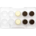 Stampo cioccolato pirottini piccoli 10 cavità ⌀25xh16 mm in policarbonato da Decora