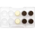 Stampo cioccolato pirottini piccoli 10 cavità ⌀25xh16 mm in policarbonato da Decora