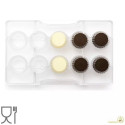 Stampo cioccolato pirottini piccoli 10 cavità ⌀25xh16 mm in policarbonato da Decora