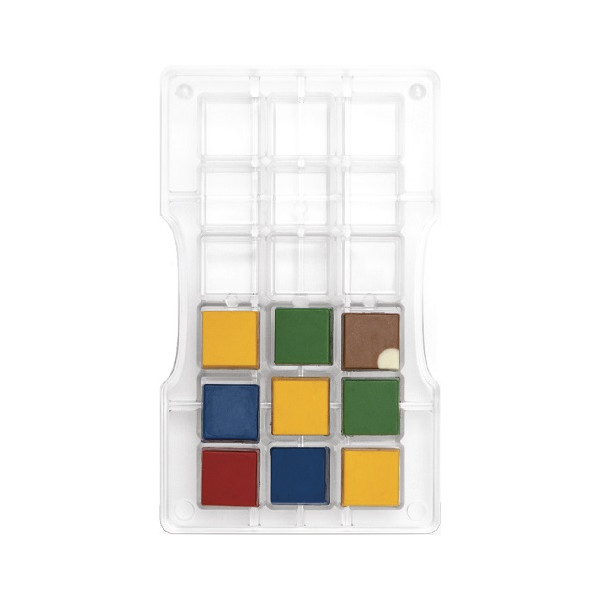 The Square: Stampo Cubotto di cioccolato 25x25 h 10 mm in policarbonato da Decora