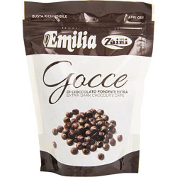 Zaini Emilia Gocce di Cioccolato Fondente Extra 48% – Confezione da 200g