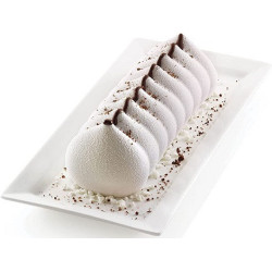 Meringa Silikomart (25×9×H7,5cm) – Stampo in Silicone per Tronchetto con Ciuffi Cremosi