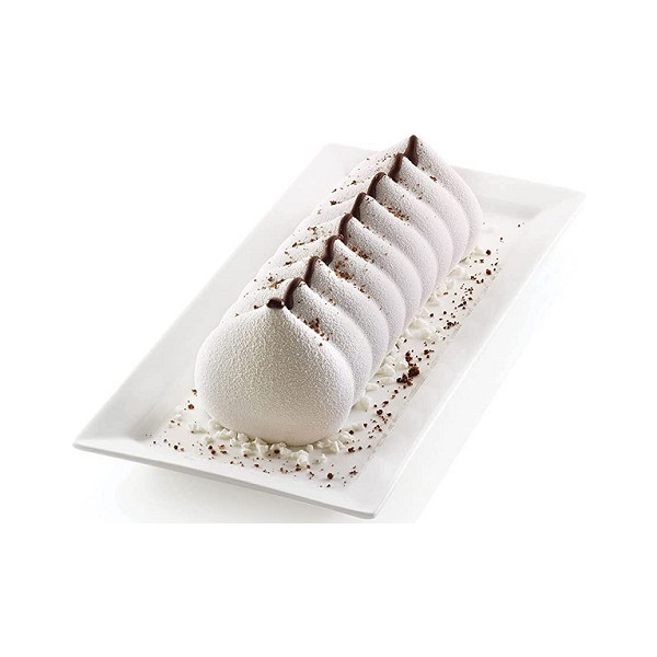 Meringa Silikomart stampo tronchetto in silicone ciuffi cremosi
