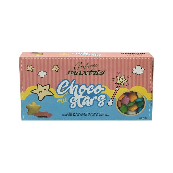 Maxtris Stelline Mix: 500 g di stelline colorate di cioccolato al latte ideali per confettata