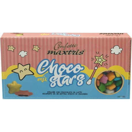 Maxtris Stelline Mix: 500 g di stelline colorate di cioccolato al latte ideali per confettata