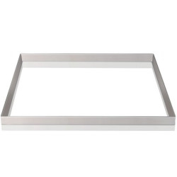 Cornice Acciaio Inox 18-10 o AISI304 lunga 60 cm, larga 40 cm, alta 4 cm da Silikomart