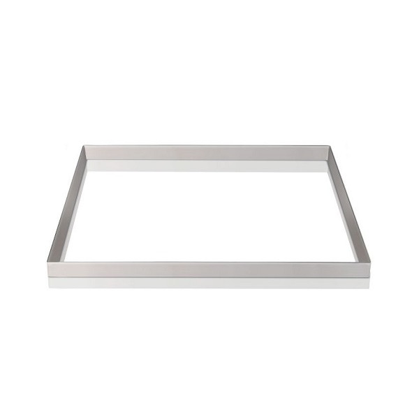 Cornice Acciaio Inox 18-10 o AISI304 lunga 60 cm, larga 40 cm, alta 4 cm da Silikomart