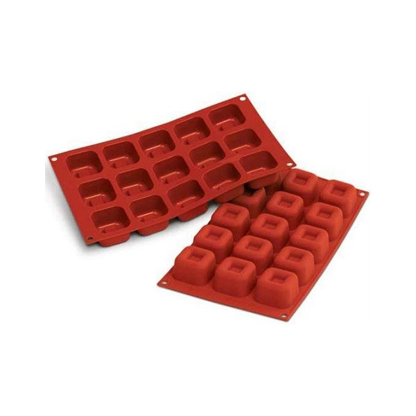Stampo Medium Square Savarin o savarin quadrati medi 4,5 cm in silicone di Silikomart