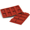 Stampo Big Lingotto Savarin o savarin rettangolari grandi 7 cm in silicone SF090 da Silikomart