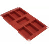 Wide Rectangle Cake: stampo Rettangolo in silicone per 7 forme rettangolari da 8,7 cm SF110 di Silikomart Wide Rectangle Cake: stampo Rettangolo in silicone per 7 forme rettangolari da 8,7 cm SF110 di Silikomart