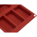 Wide Rectangle Cake: stampo Rettangolo in silicone per 7 forme rettangolari da 8,7 cm SF110 di Silikomart