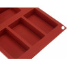 Wide Rectangle Cake: stampo Rettangolo in silicone per 7 forme rettangolari da 8,7 cm SF110 di Silikomart