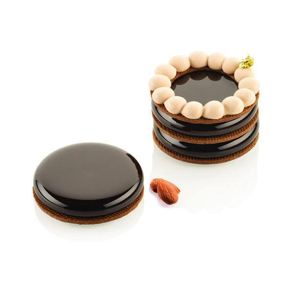 Level Up 35 Silikomart, stampo in silicone 8 tondi 64xh11 mm con cutter