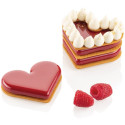 Level Hearts 35 Silikomart stampo silicone con cutter per monoporzioni cuori a livelli 80x66xh12 mm